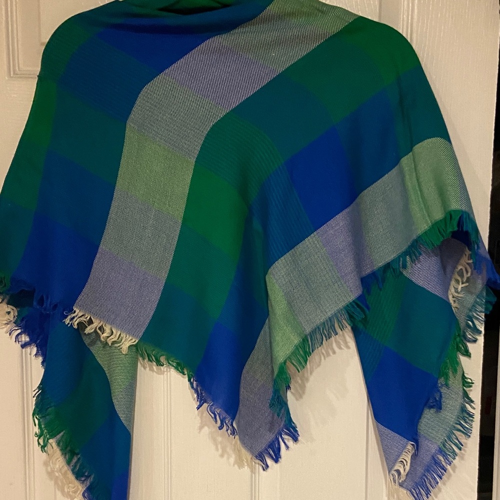 Echo Blue and Green Plaid Wrap - Picture 5 of 9